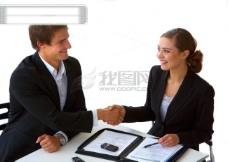 商业成功团队合作商业图片握手商务人士成功人士