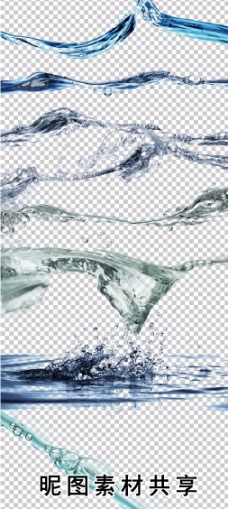 水流水花PSD分层素材图片