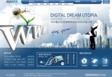商业科技科技数码行业商物韩国电子模版图片