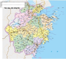 PSD文件浙江省地图AI文件矢量浙江地图