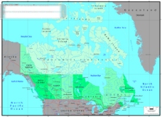 加拿大地图矢量政治区域版图