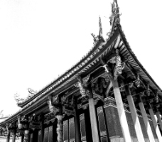 中國風寺廟一角图片