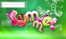 summer花型字体设计