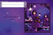 儿童梦幻精灵天使紫色梦幻儿童模板影楼魔法书DVD47