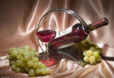 诱人美食葡萄美酒图片