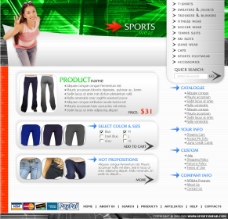 欧美风格商业公司网站模版图片