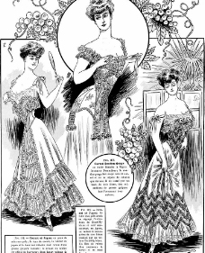 欧洲女性1904年欧洲时尚女性服装杂志图片